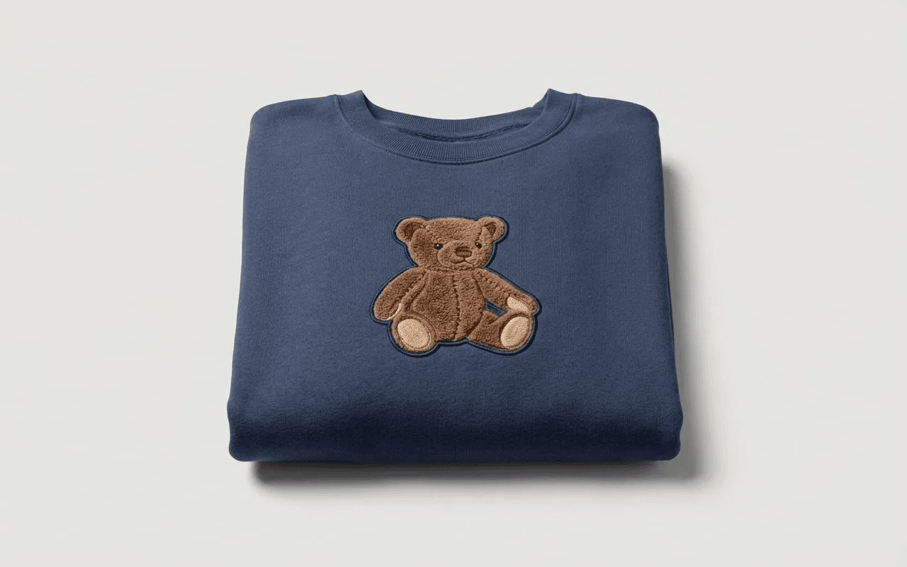Figuren-Sweatshirt mit gesticktem Plüsch-Patch