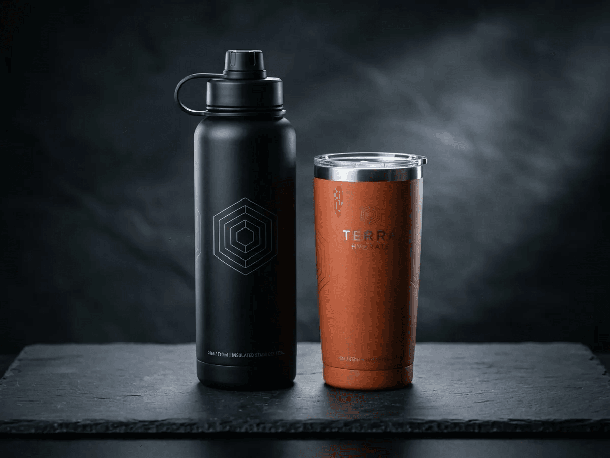 Botella y vaso térmicos