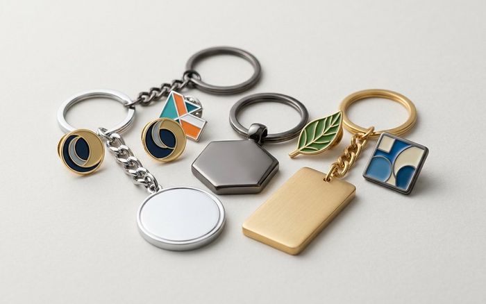 Precision finished metal keychains and enamel pin badges