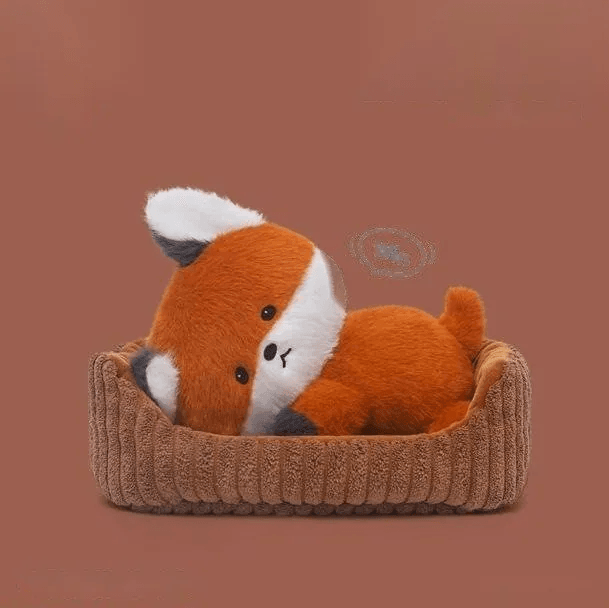 Plüschtier Entspannter Fuchs im Körbchen, Wildtier-Serie, 18 cm