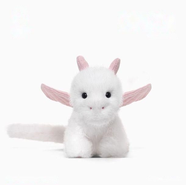 Thú bông rồng trắng cánh hồng con, 47.5cm