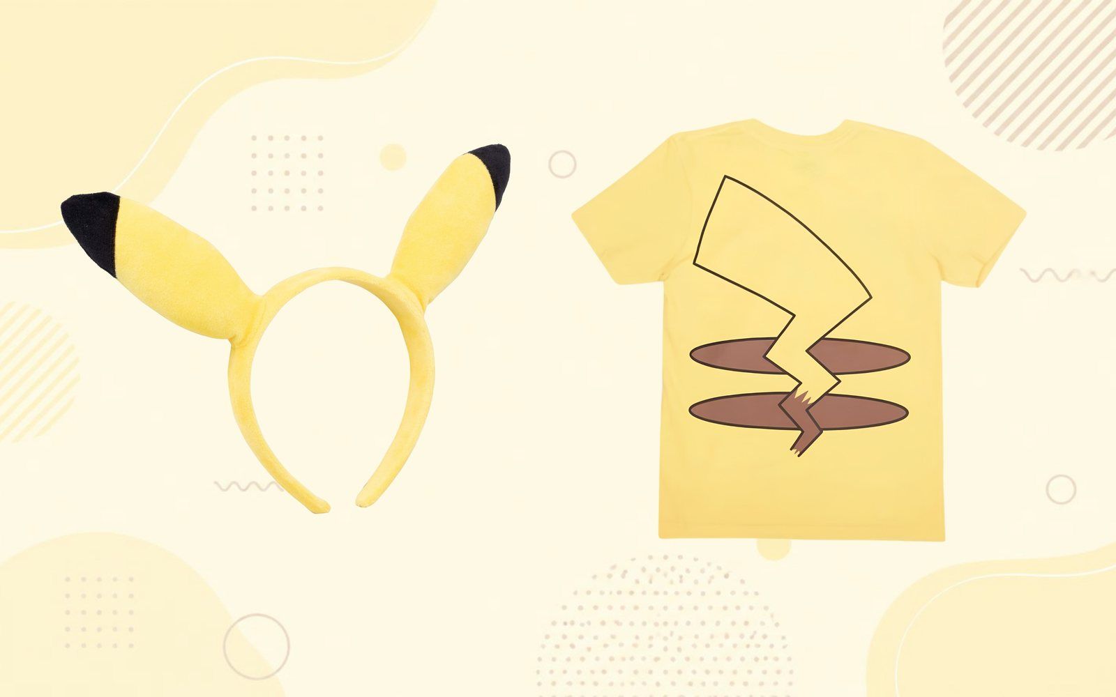 Pikachu ear headband and Pikachu-tail print t-shirt from the Pokémon apparel rollout