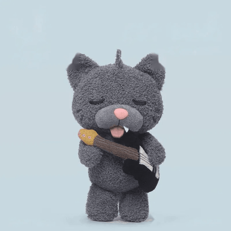 Plüschtier Eddie am Bass, Katzen-Band, 30 cm