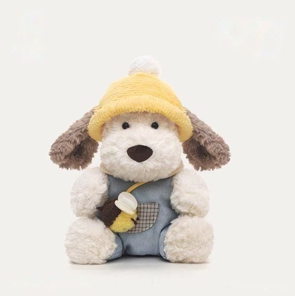 Sitting Bee-Catching Ruby Dog plush toy, 32cm