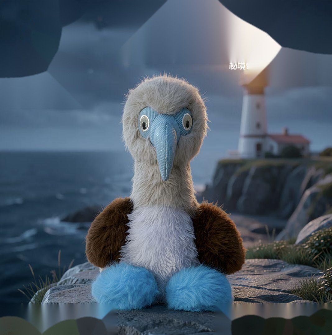 Secret Feather Series - Blue- footed Booby plush toy, 23cm