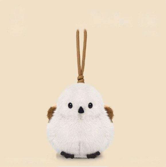 White-Tufted Tit - Lanyard - thú bông OEM 11.5cm, sản xuất bởi Takara