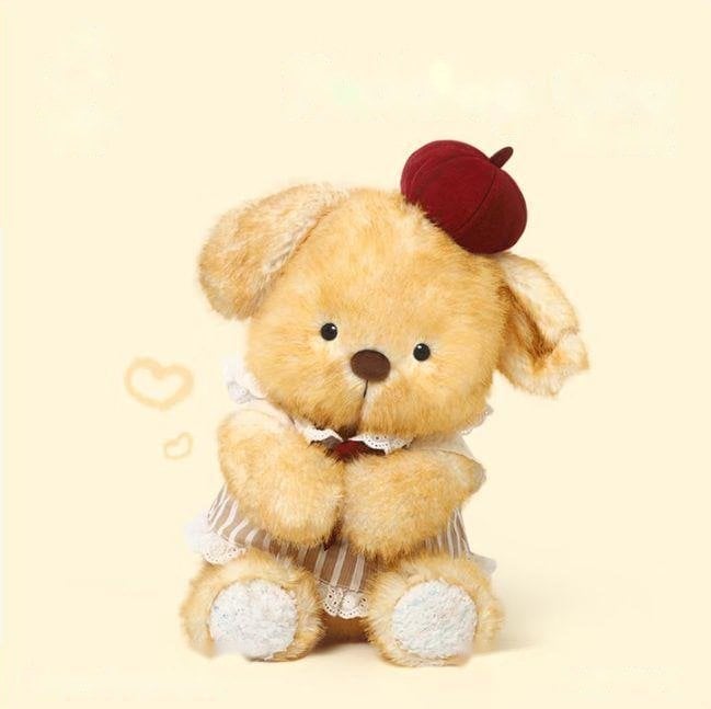 Pudding Puppy - thú bông OEM 38cm, sản xuất bởi Takara