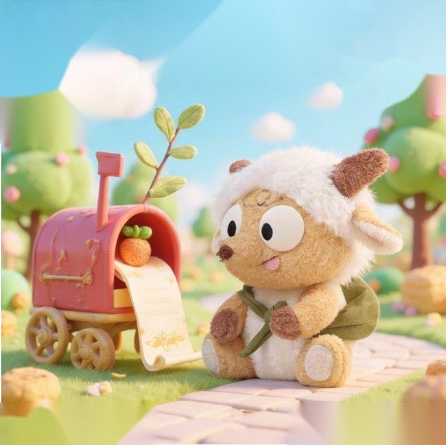 Mischief Squad - Little Lamb - thú bông OEM 24cm, sản xuất bởi Takara