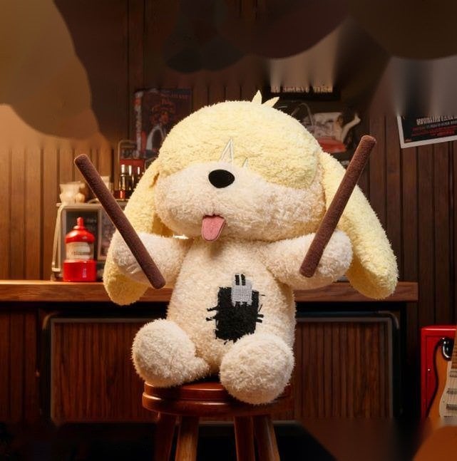 Dog Band - Drummer - thú bông OEM 28cm, sản xuất bởi Takara