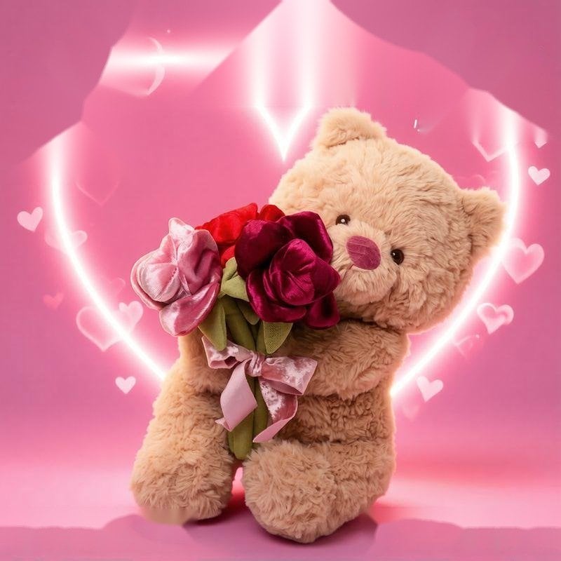 520 Valentine's Day Limited Edition Teddy Nina - thú bông OEM 30cm, sản xuất bởi Takara