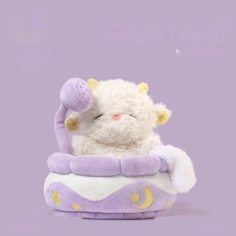 Cloud Sheep - thú bông OEM Mô hình 14cm, bồn tắm 15.5cm, sản xuất bởi Takara